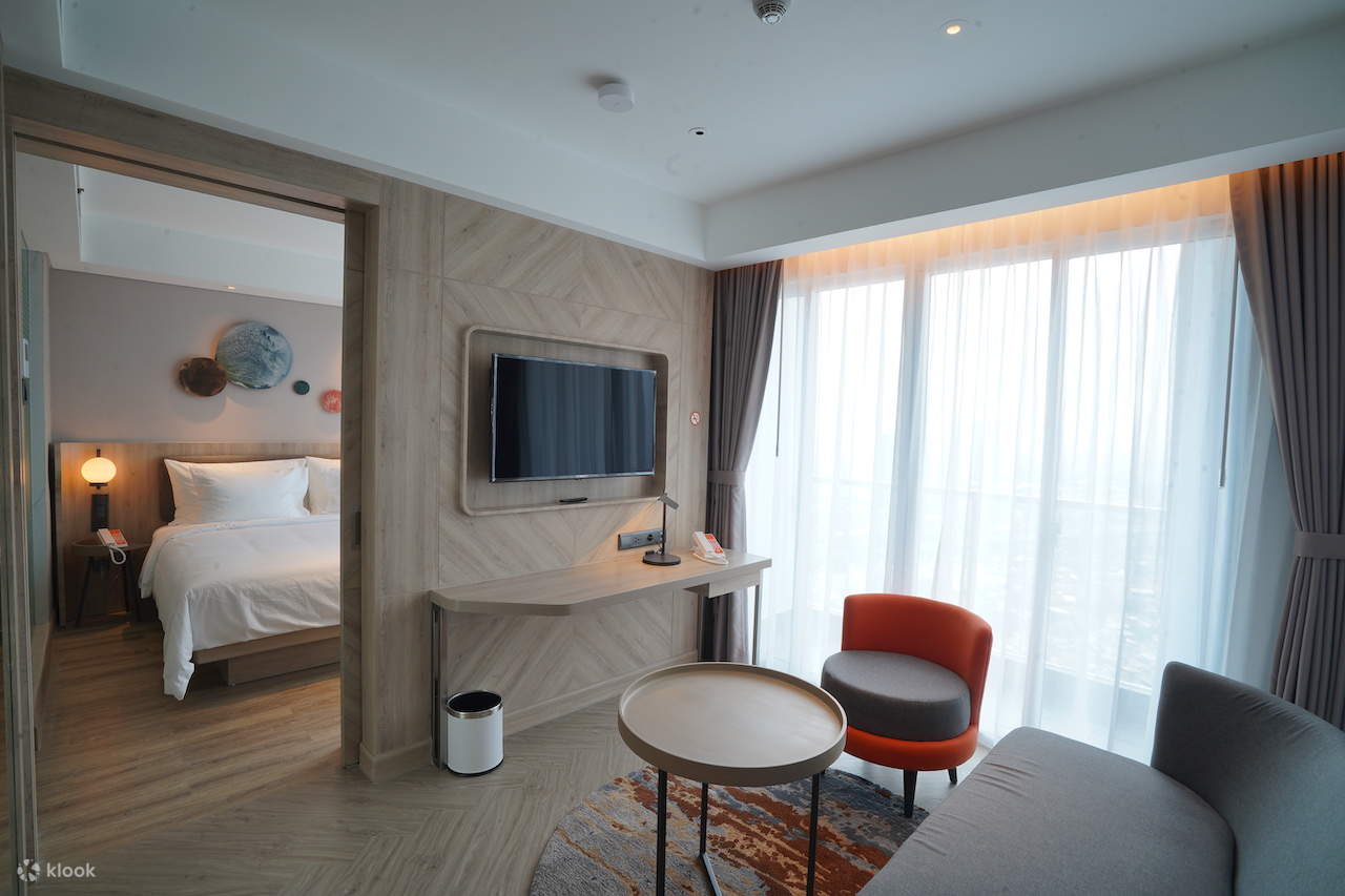 room and living room inside a hotel