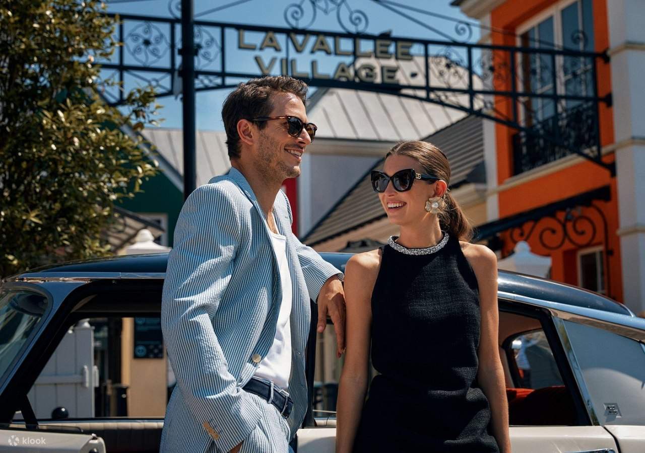 Enjoy a chic shopping day at La Vallée Village — stroll through luxury boutiques and soak in Parisian elegance.
