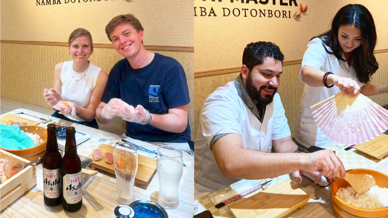 在难波成为寿司大师！欢迎当天预订！