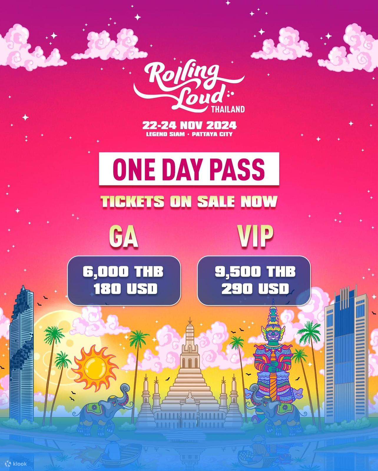 Rolling Loud 2024 Ticket in Thailand Klook