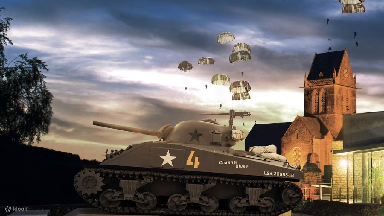 參觀空降博物館的歷史展覽，重温D日（諾曼底登陸日）的英勇事蹟