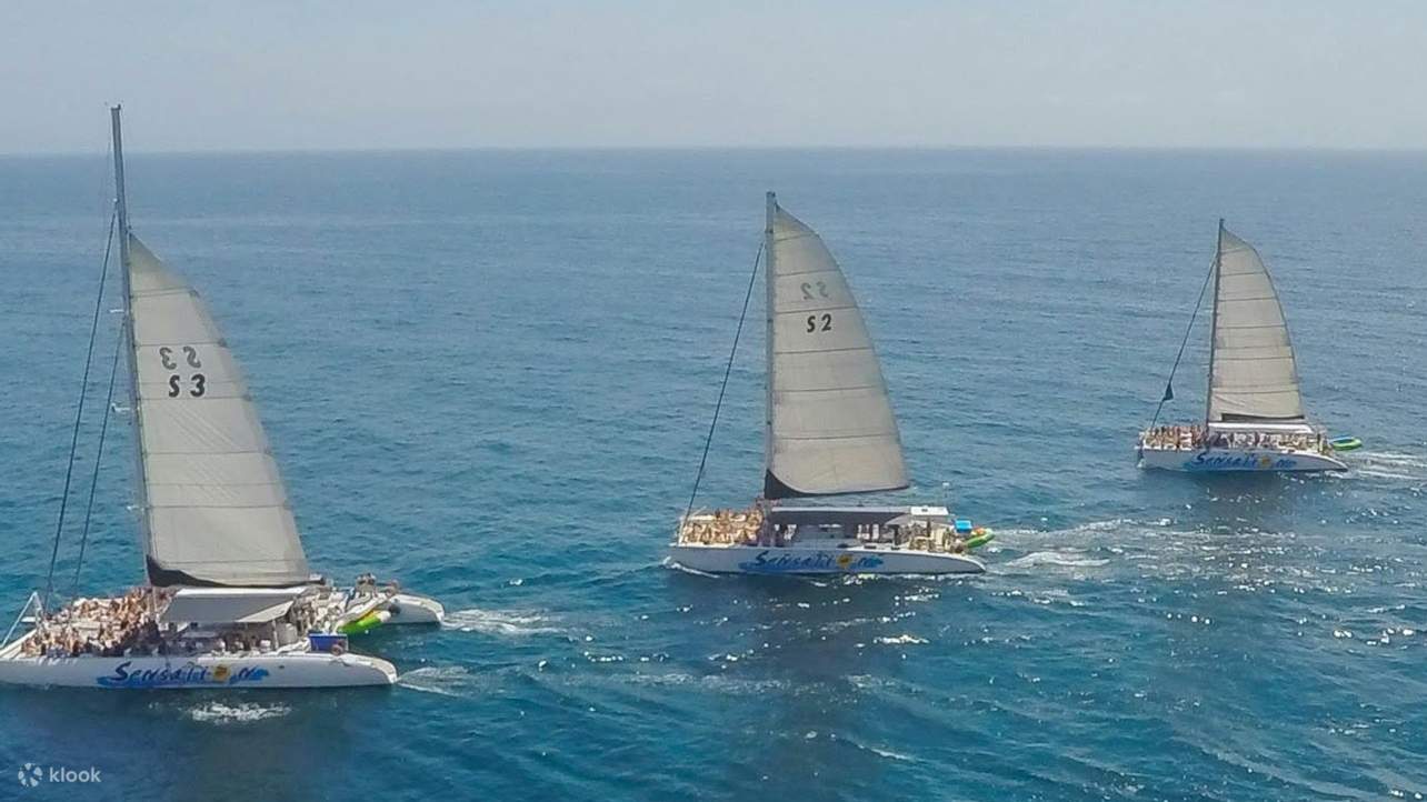 Ngắm nhìn cận cảnh chiếc thuyền catamaran lướt trên làn nước xanh trong vắt!