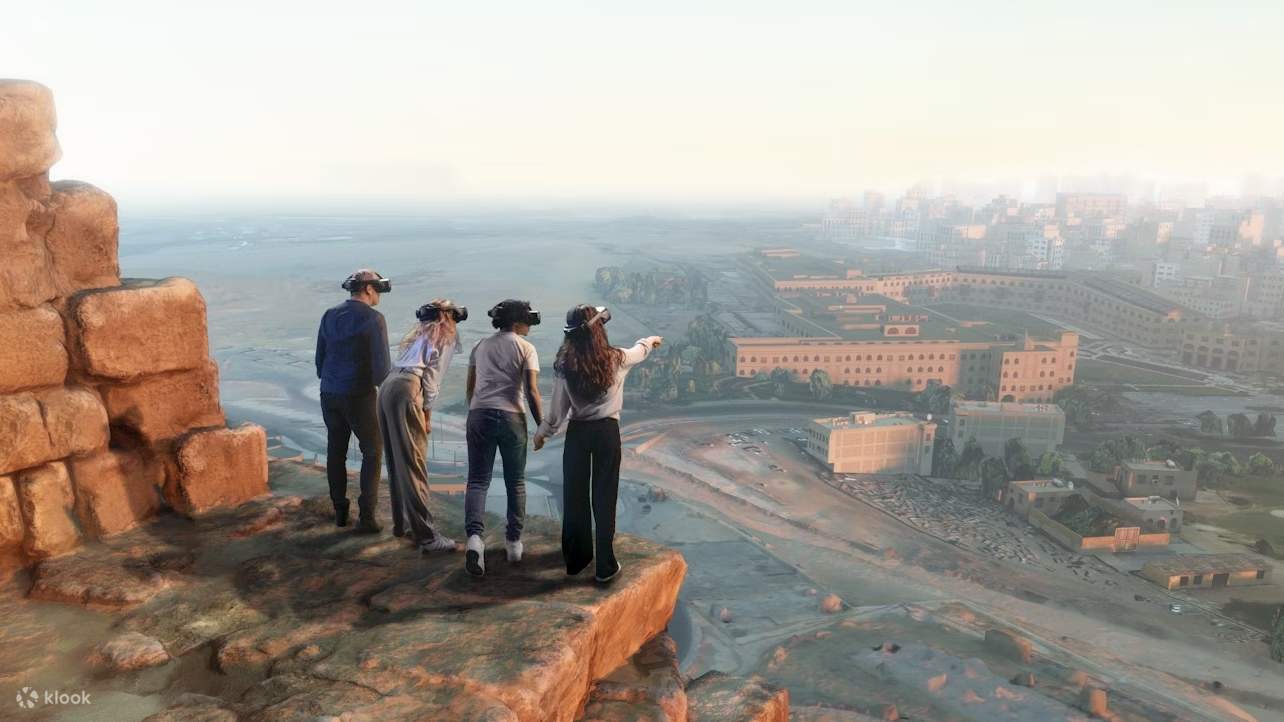 Experiencing the breathtaking view from the Egyptian pyramid through immersive VR technology