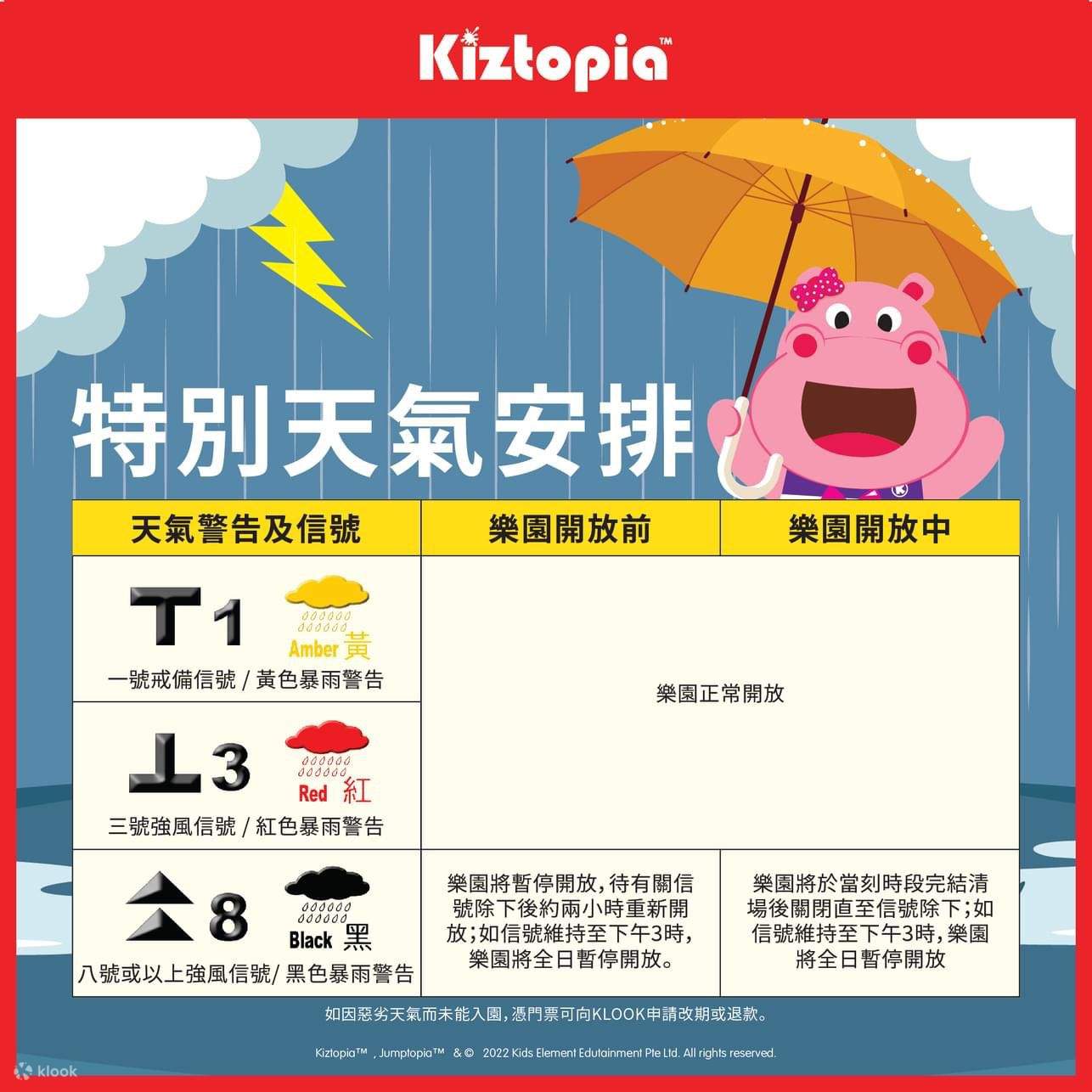 Kiztopia-特別天氣安排