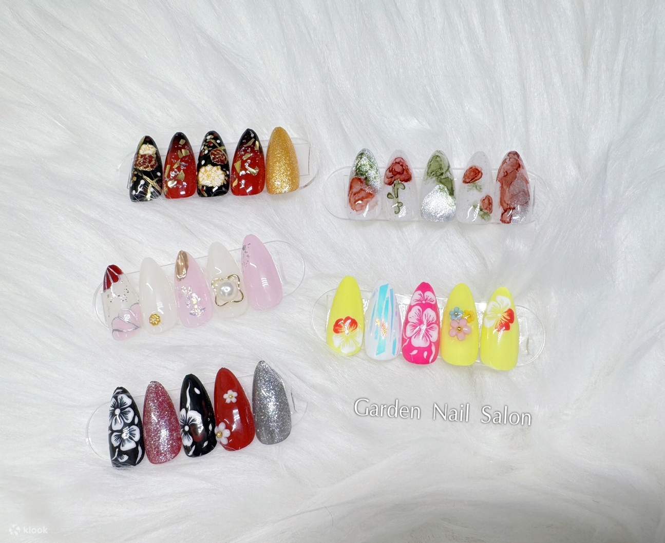 和風の模様と四季のインスピレーションを取り入れたユニークなネイルデザインを提供し、日本文化の繊細さと優雅さを表現します。