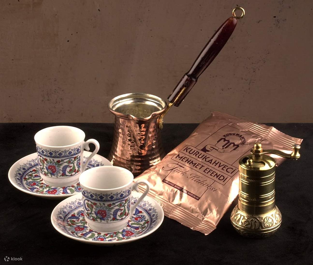 Cafetera Turca Cobre y Café Turco Mehmet Efendi 100g. Kurukahveci