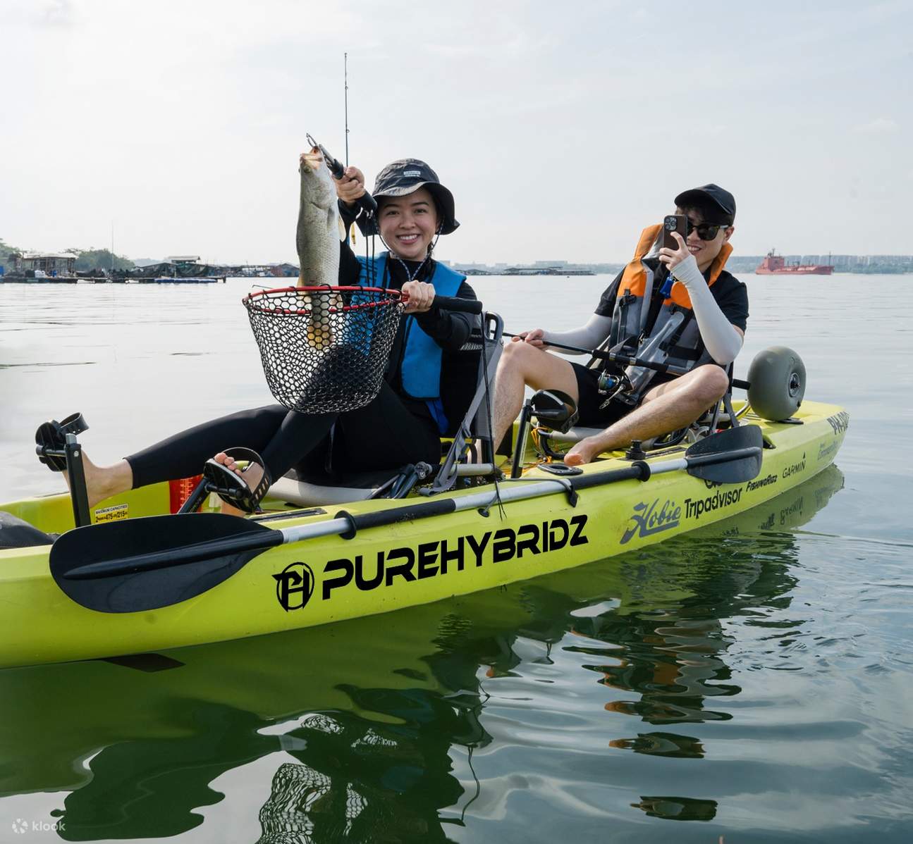 Guided kayak fishing tour along Pulau Ubin