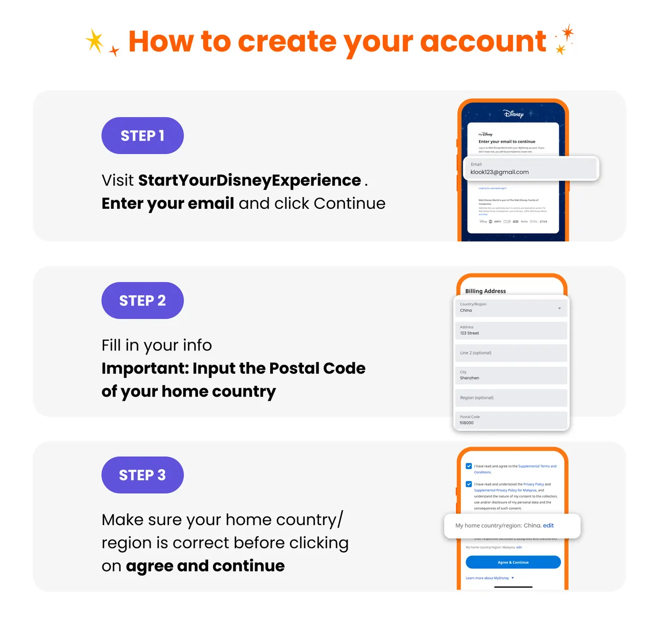 Create account