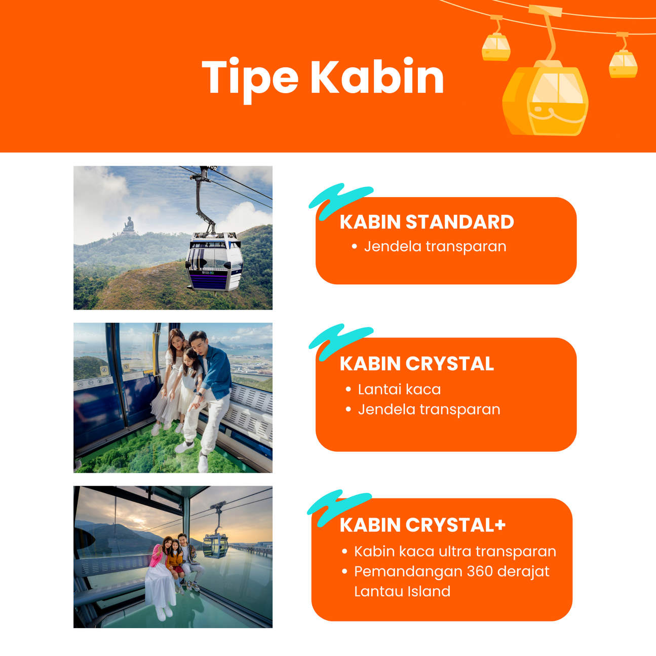 Tiket Ngong Ping 360 Cable Car di Hong Kong