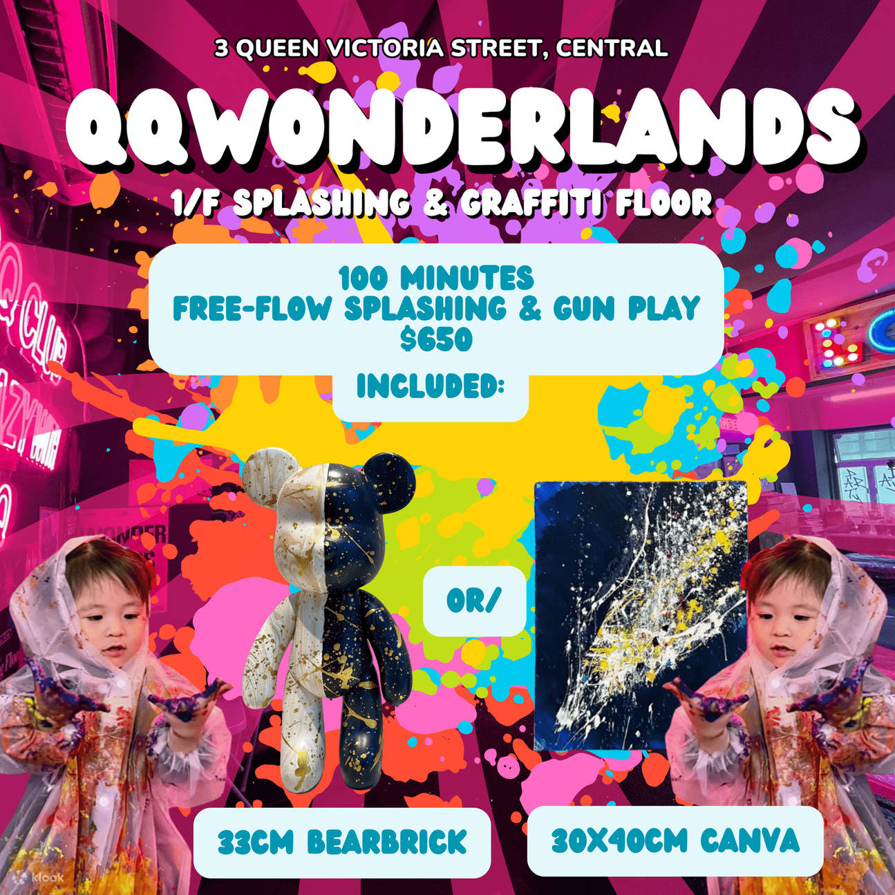 QQWonderlands Central | Splashing & Messy Painting Workshop - Klook Hong  Kong