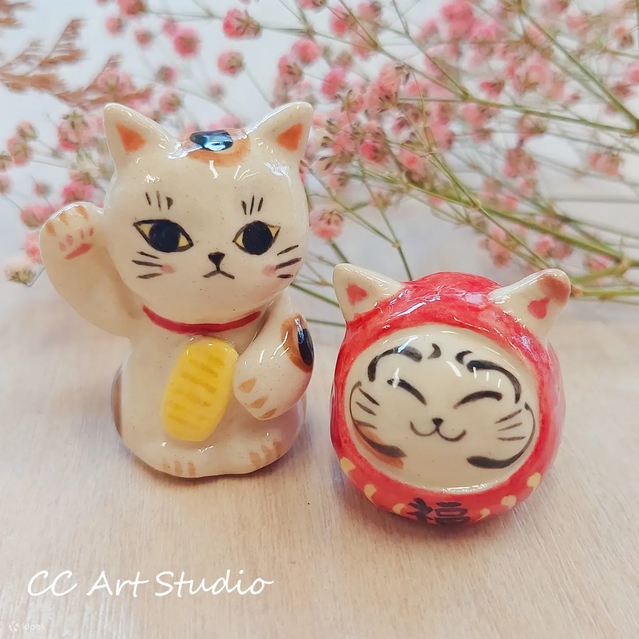 实体招财猫/达摩手捏工作坊