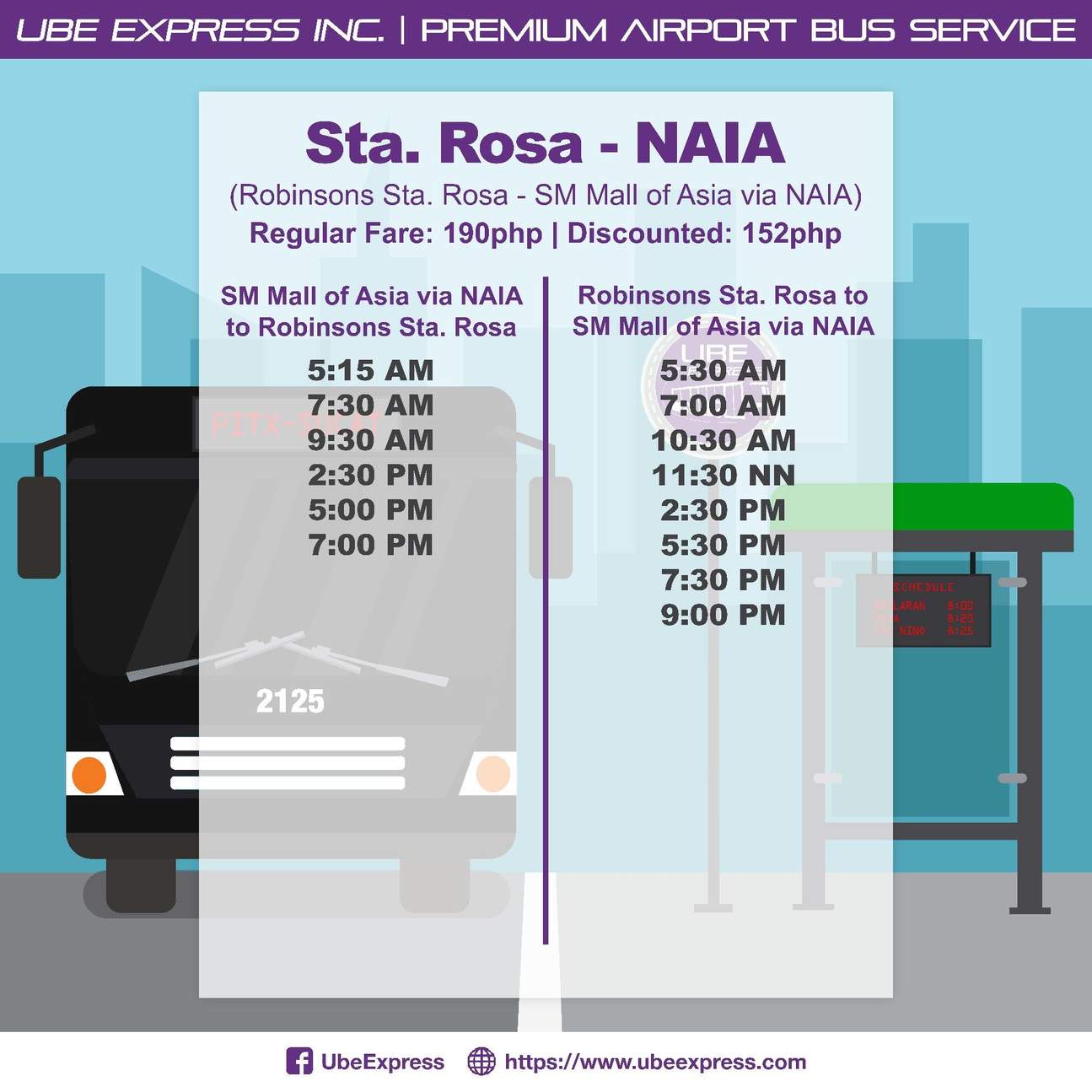 Premium Point-To-Point Bus Transfers in Manila by UBE Express - Klook