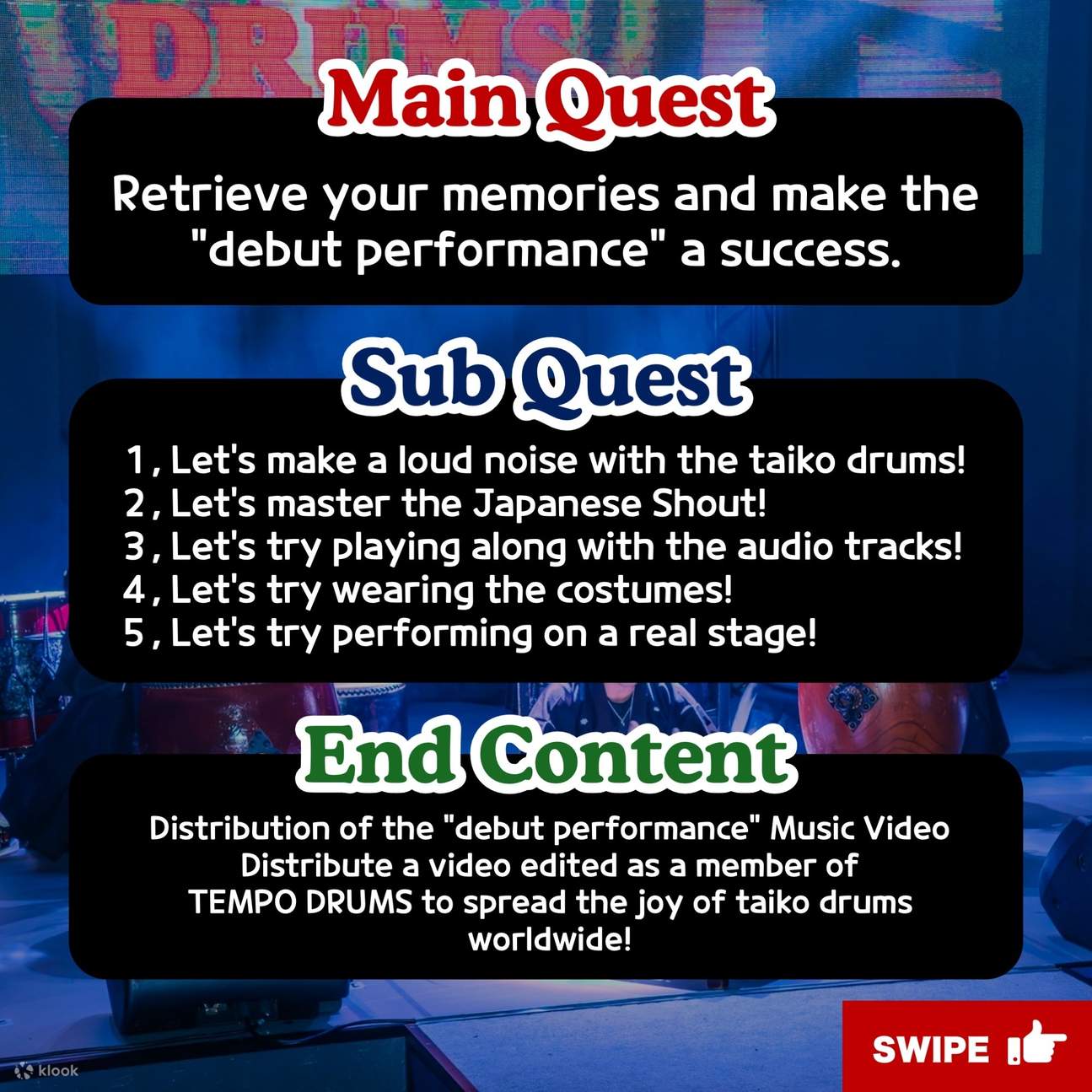 TIKET MASUK TEMPO HARBOR THEATER: WADAIKO RHYTHM QUEST