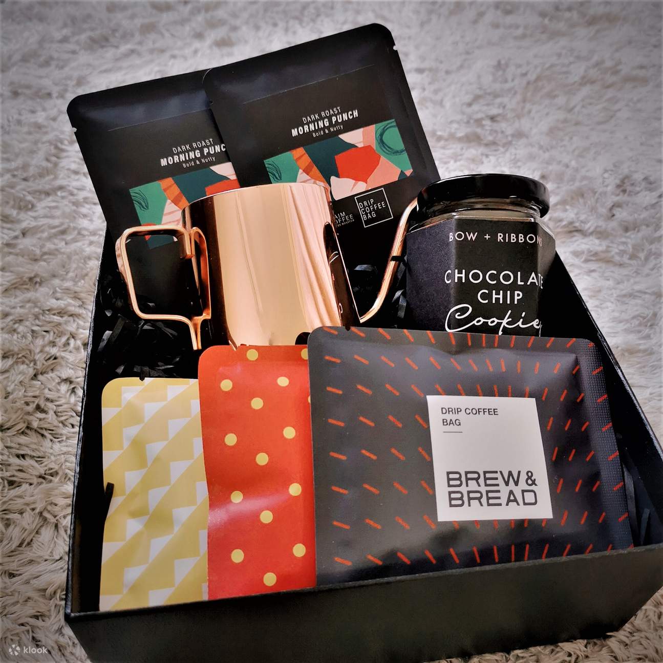 Morning Brew: cafetera de goteo de oro rosa con caja de cartón negra mate 0