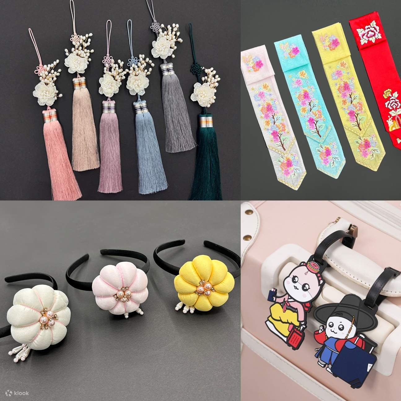 Barang-barang tradisional Korea juga tersedia untuk dibeli.