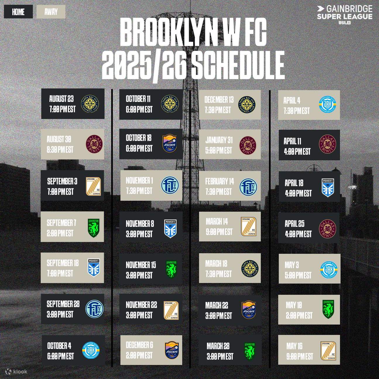 Perlawanan Bola Sepak Wanita Brooklyn FC di Maimonides Park