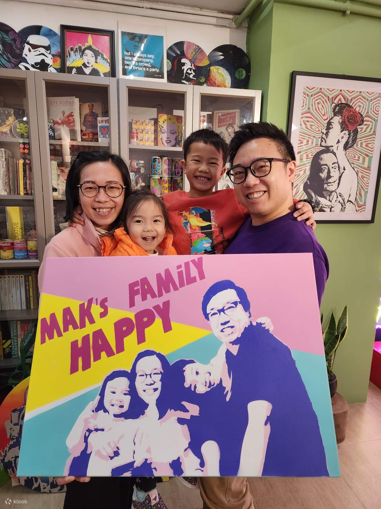 Popduction - Bengkel pengalaman melukis semburan potret PopArt eksklusif｜Kelas ibu bapa-anak｜Kelas pasangan｜Tengah