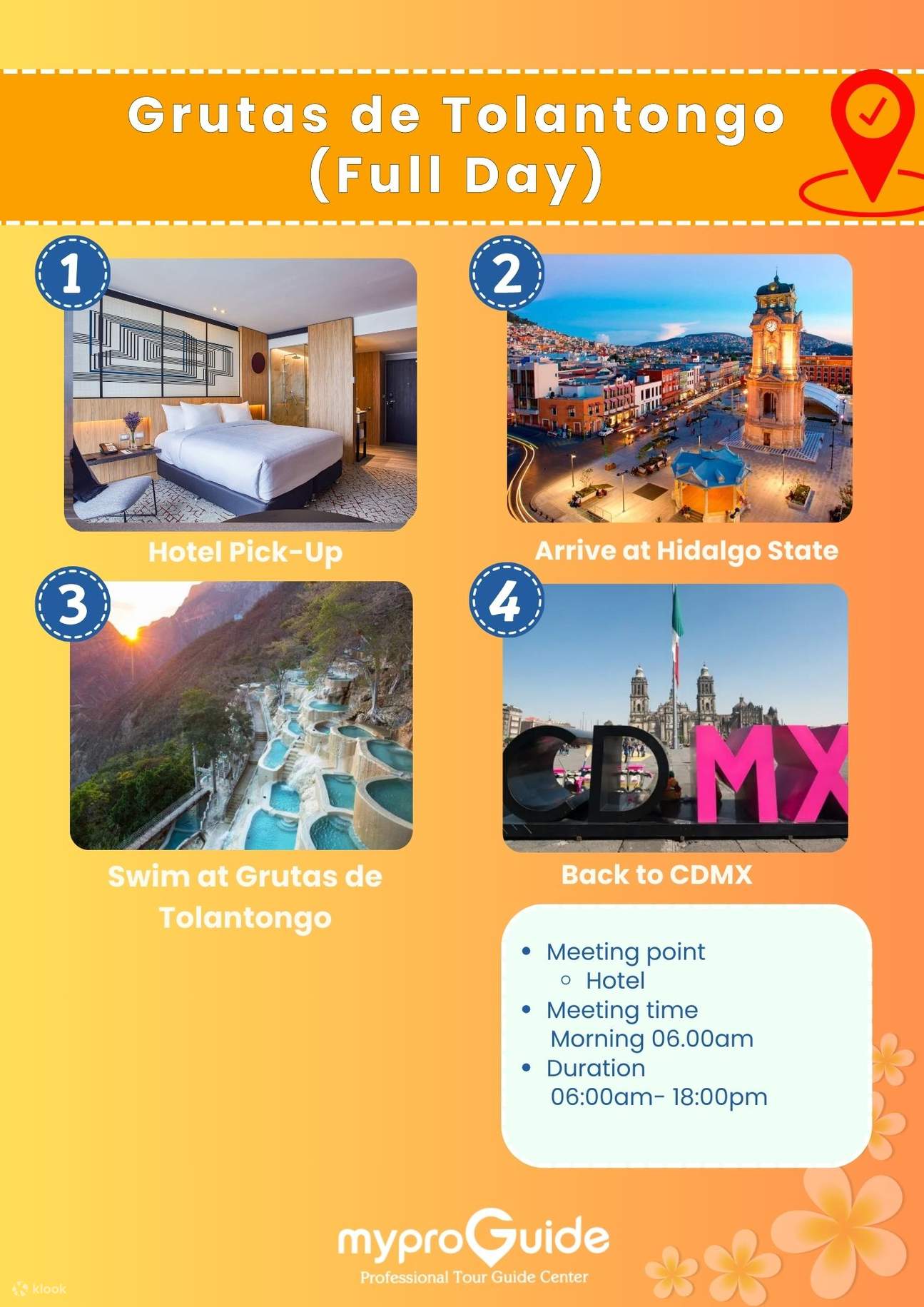 Erkunde von CDMX nach Hidalgo, bade in den leuchtend blauen Thermalquellen von Tolantongo und kehre voller Energie zurück!