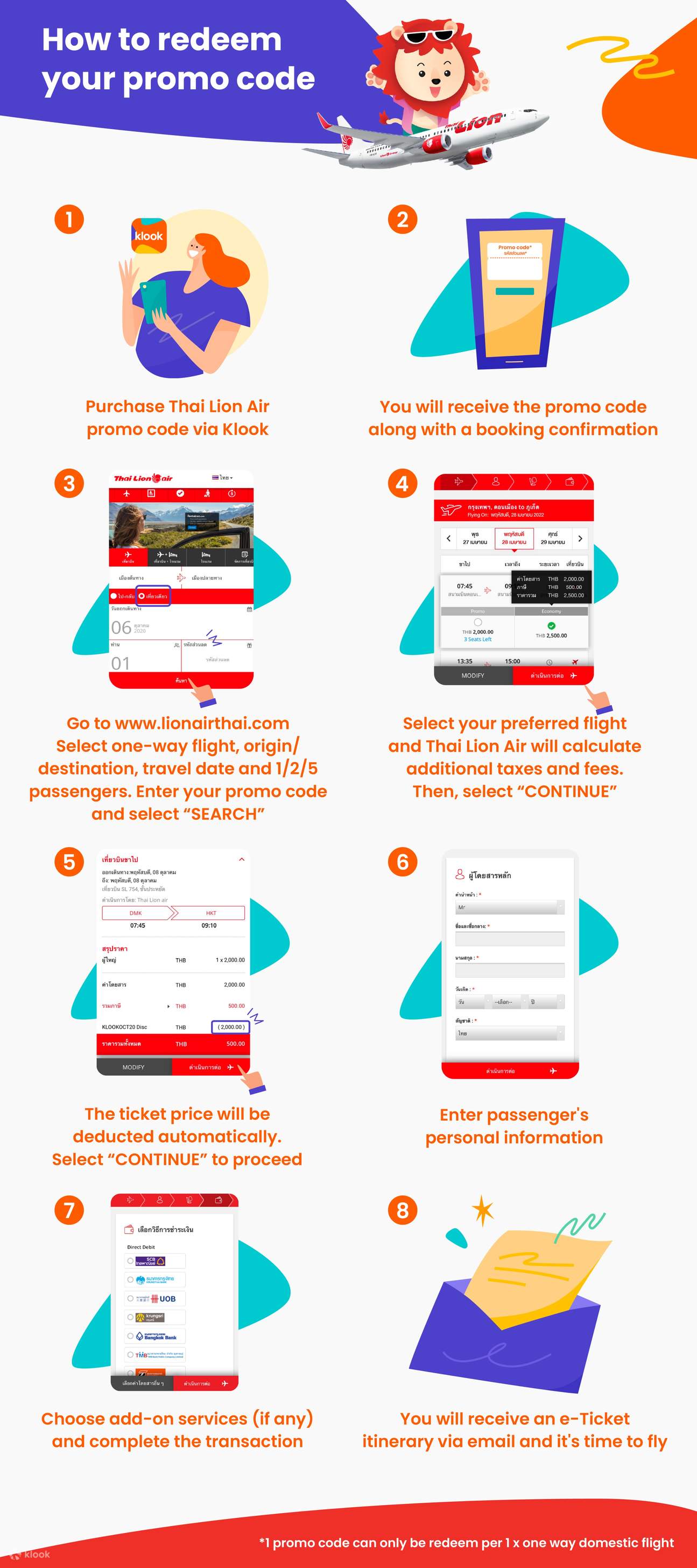Thai Lion Air Promo Code for Domestic Flights Klook