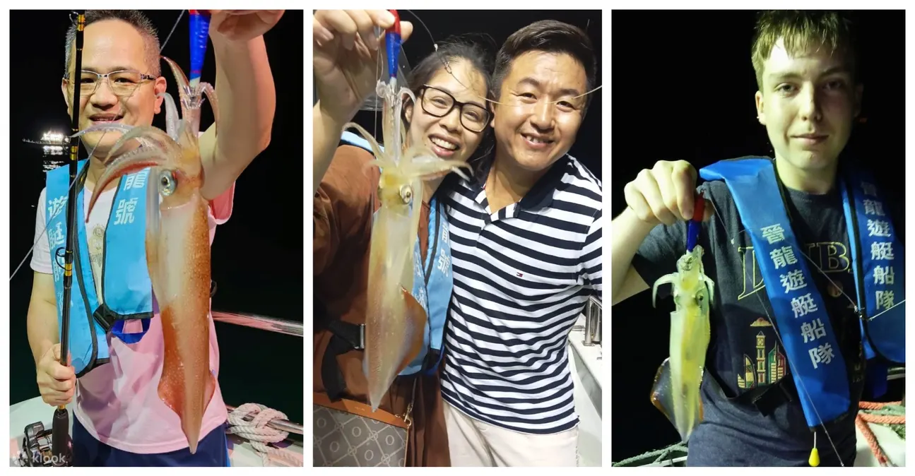 基隆: 游艇欣赏海上萤火虫&海钓小卷体验&小卷米粉汤自助吧