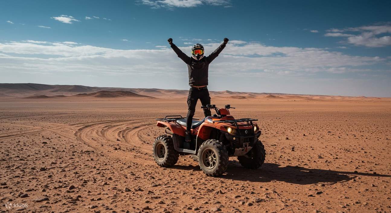 Desert Adventure Quad Biking Camel Riding & Dinner Show in Agafay