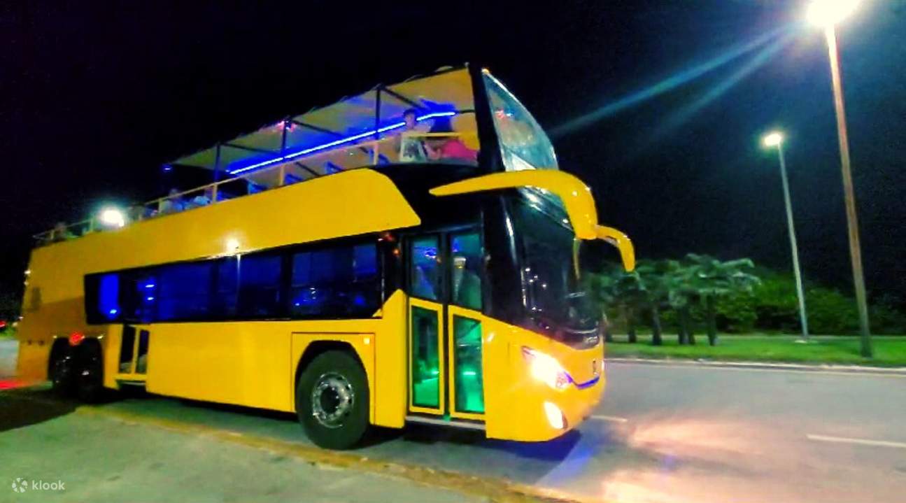 Cancun Party Bus Tour Nightlife Adventures with VIP