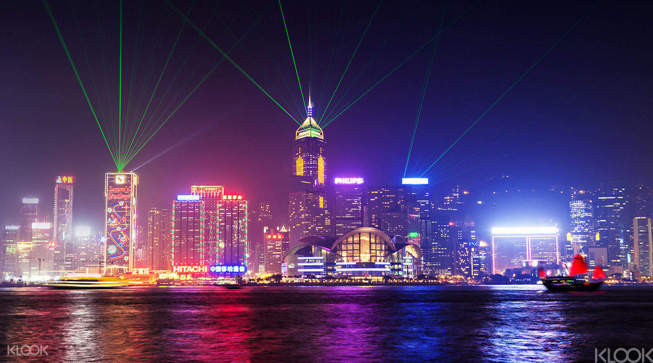 幻彩詠香江維多利亞港夜景