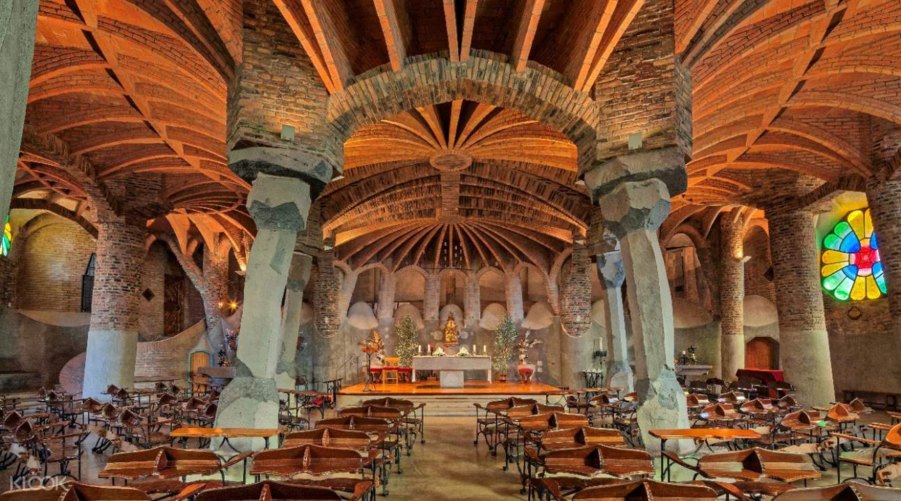 Gaudi's Crypt and Colonia Güell Tickets with Round Trip Train from Barcelona Gaudi's Crypt and Colonia Güell Tickets with Round Trip Train from Barcelona