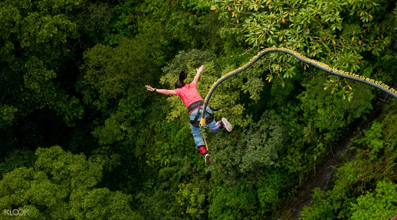 bungee cord jumping