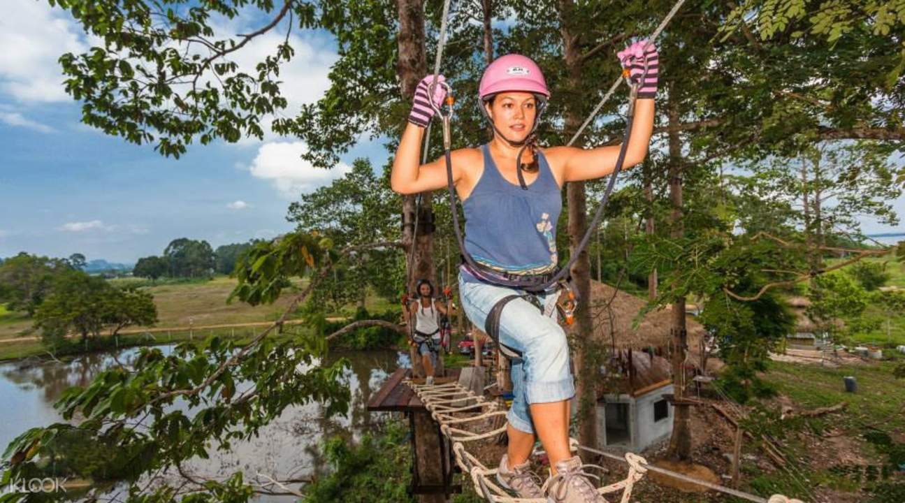 Tiket Petualangan Zipline Krabi Fun Park - Krabi, Thailand