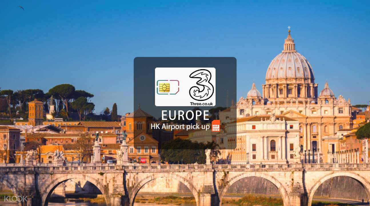 [SALE] Prepaid SIM Card for Europe (Pick Up at HK Airport) Ticket KD