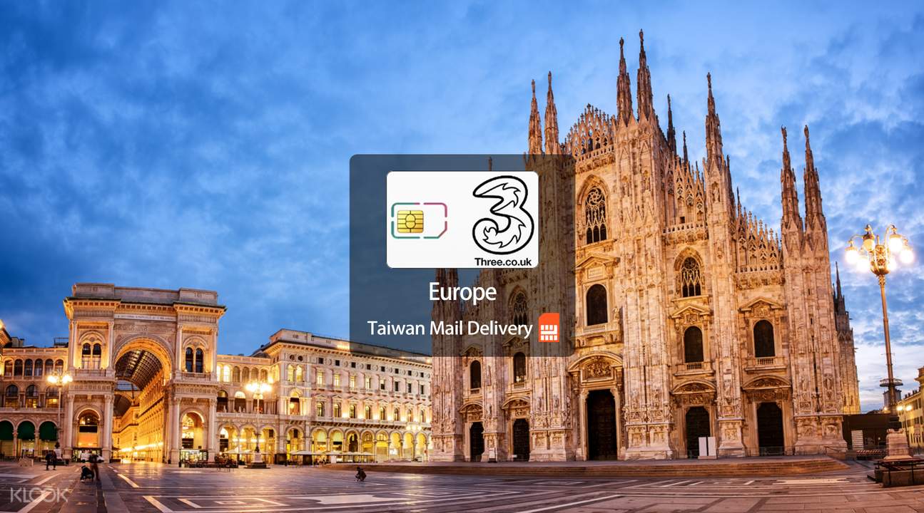 Europe Prepaid SIM Card (Taiwan Home Delivery) - Klook