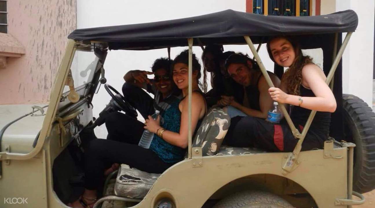 riding a jeep