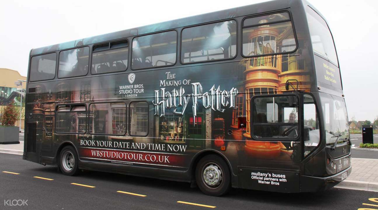 warner bros. studio tour london branded bus