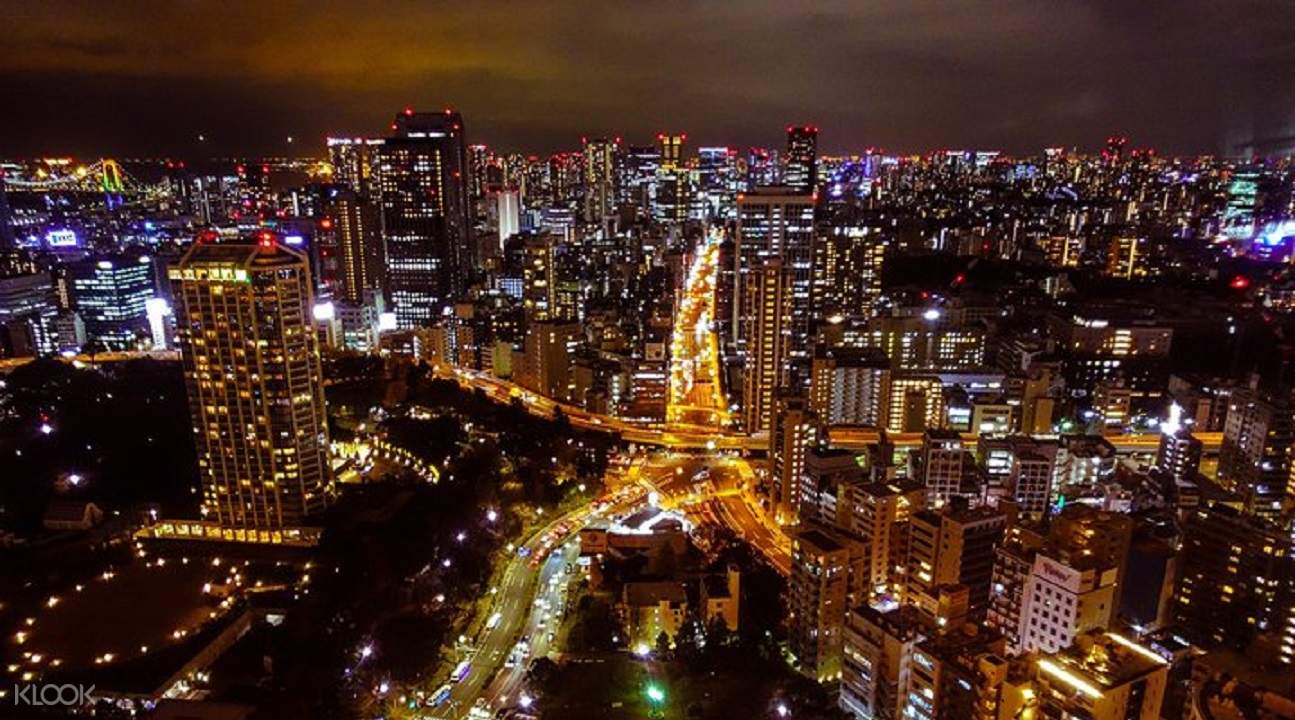 東京鐵塔俯瞰的夜景