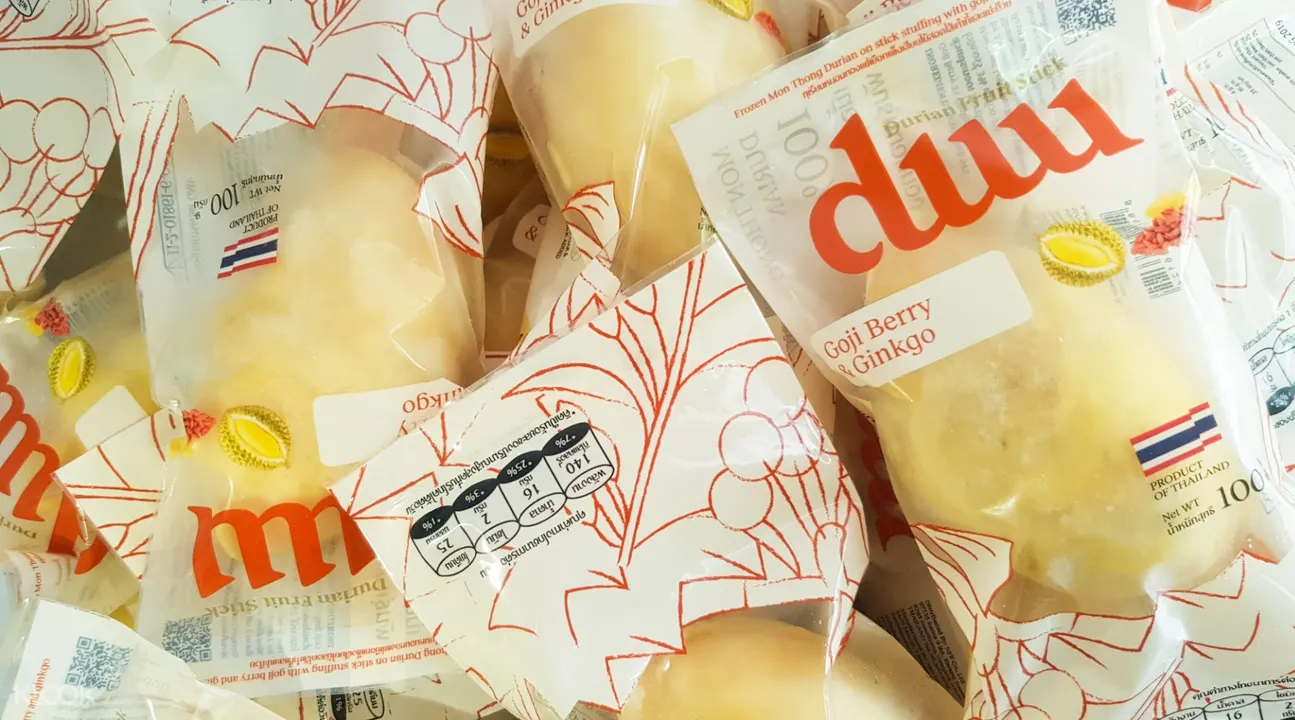 Duu Durian Fruit Stick榴蓮冰棒曼谷,泰國榴蓮冰,天然榴蓮冰棒