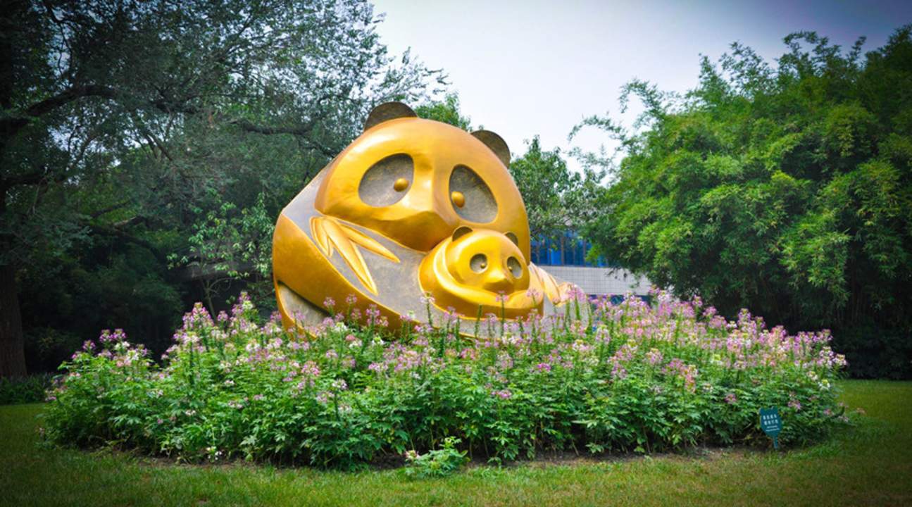 Paisaje de la Base de Investigación de la Cría del Panda Gigante de Chengdu