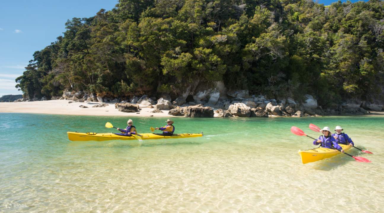 kayak sur la côte de Kaiteriteri