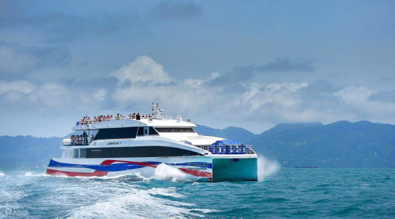 Travel with the utmost comfort on the big boat with air con and soft seating