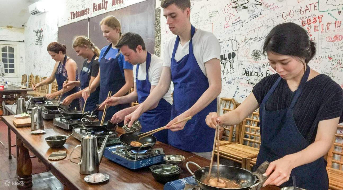 Participants of cooking class in Ho Chi Minh