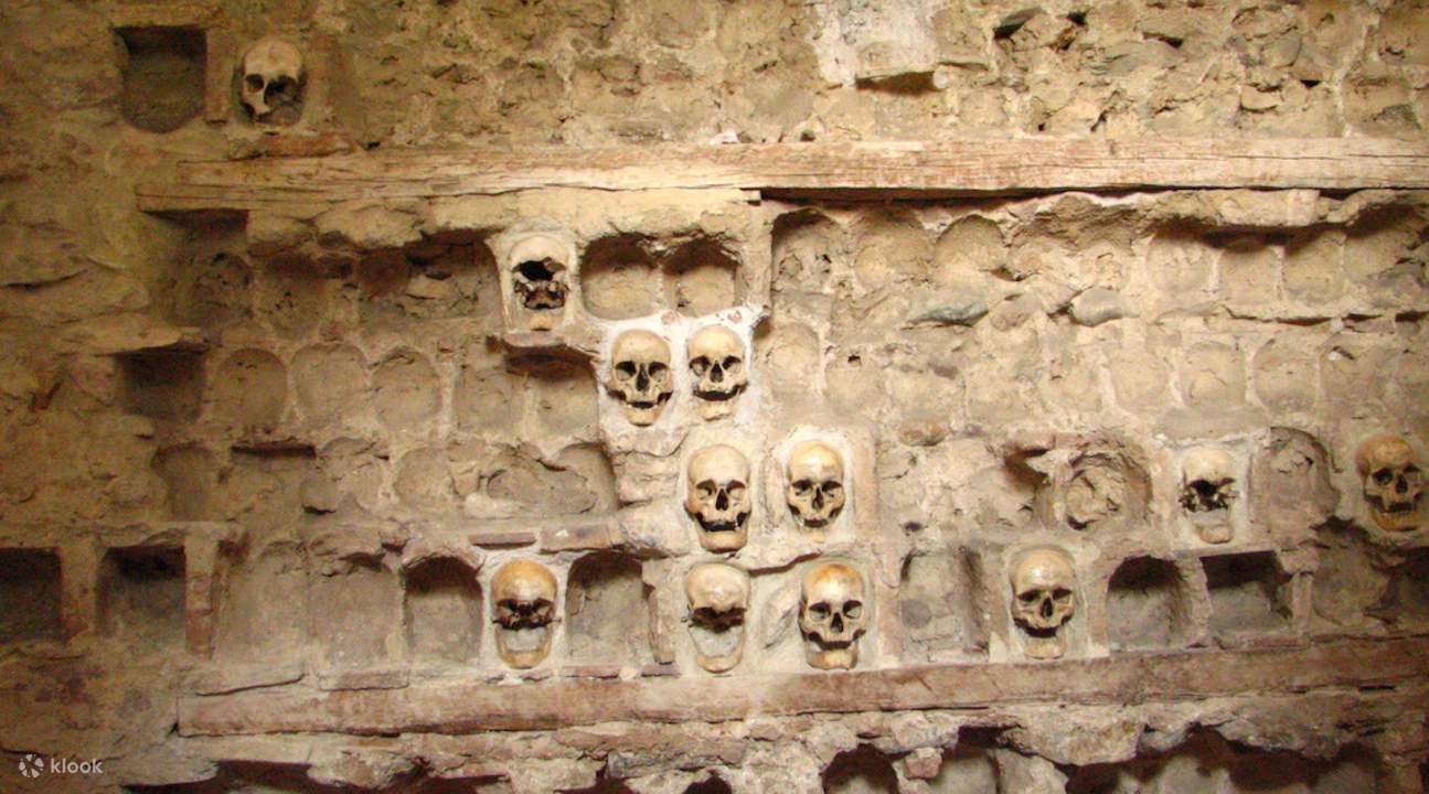 wall of skull tower for the nis tour from sofia