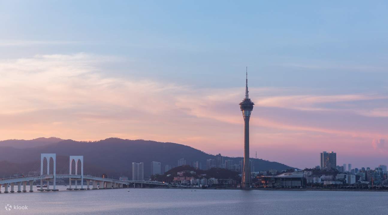 macau tower pink skyline