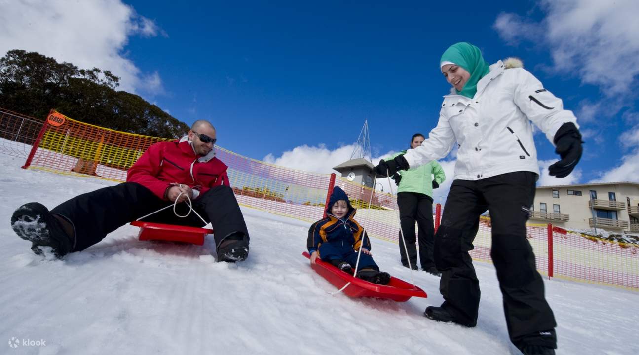 Mount Buller Ski Day Trip from Melbourne with Free Toboggan Rental
