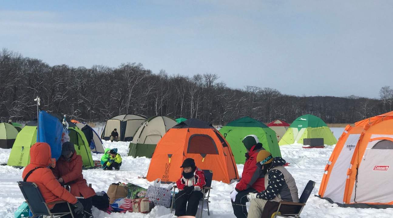 Ice fishing in Onuma QuasiNational Park, Hokkaido Klook