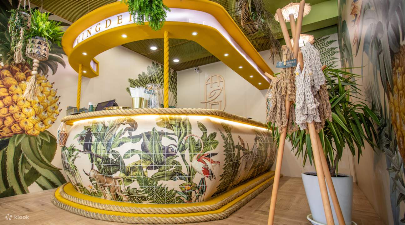 ภายในร้าน Mingdei ในเขตต้าอัน