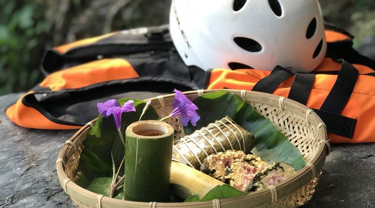 local dish for lunch during River Tracing Experience in Taitung