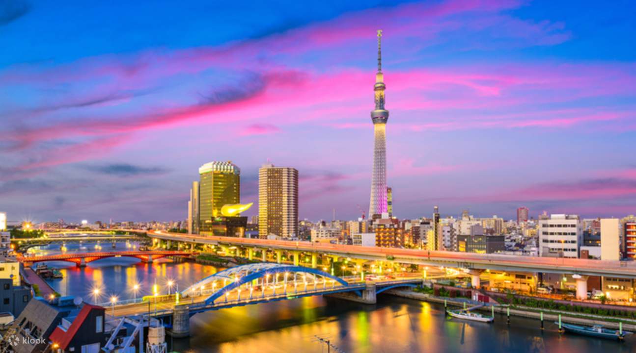 tokyo skytree and tokyo city view during twilight