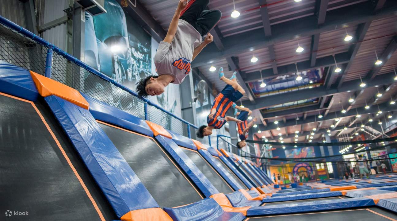 high-performance trampolines inside jump arena vietnam