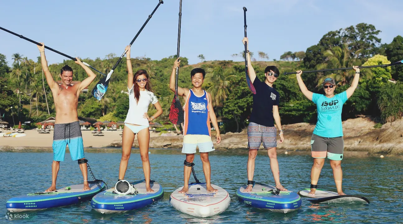 sunrise sunset paddleboating koh samui thailand