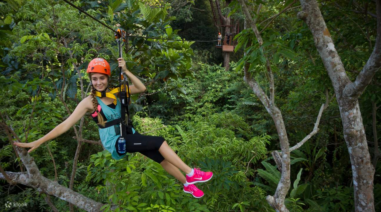 Phuket Zipline Adventure at Hanuman World with Skywalk Experience